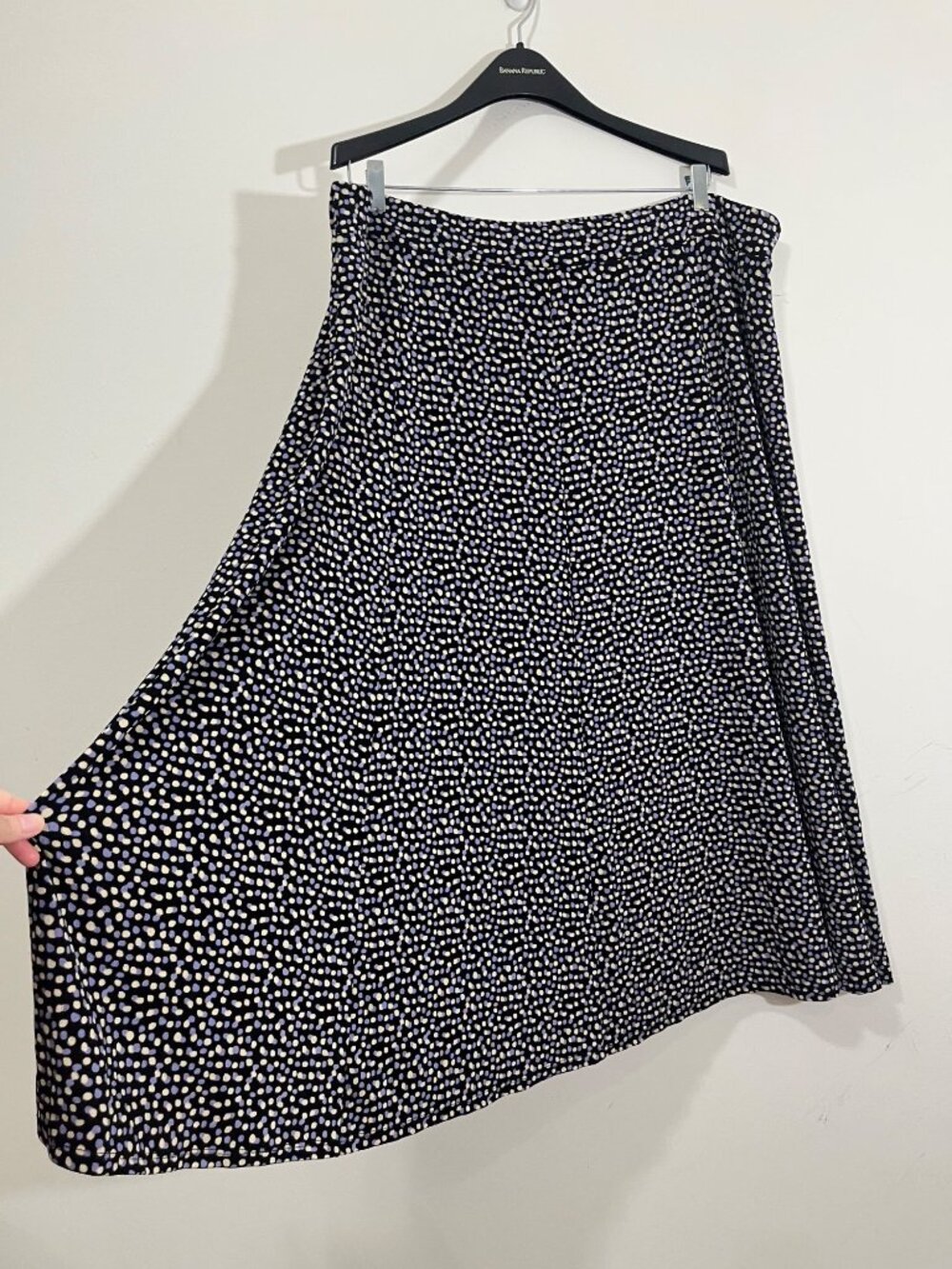 NWOT Coldwater Creek Slinky Midi Print Skirt Plus 3X Travel Knit Pull On Stretch